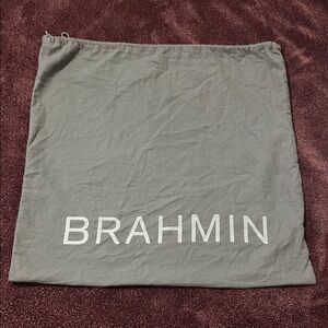 Brahmin Gray Drawstring Logo Dust Bag